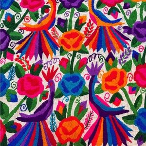 Vintage Large 35in x 64in Embroidered Tapestry